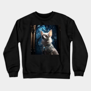 Gothic White Chihuahua Crewneck Sweatshirt